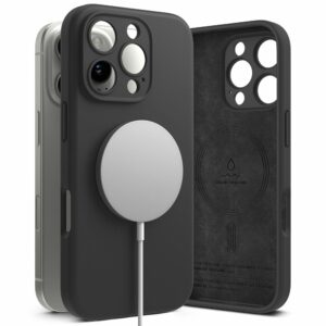 MASKA ZA IPHONE 16 PRO MAX RINGKE SILICONE MAGNETIC MAGSAFE BLACK